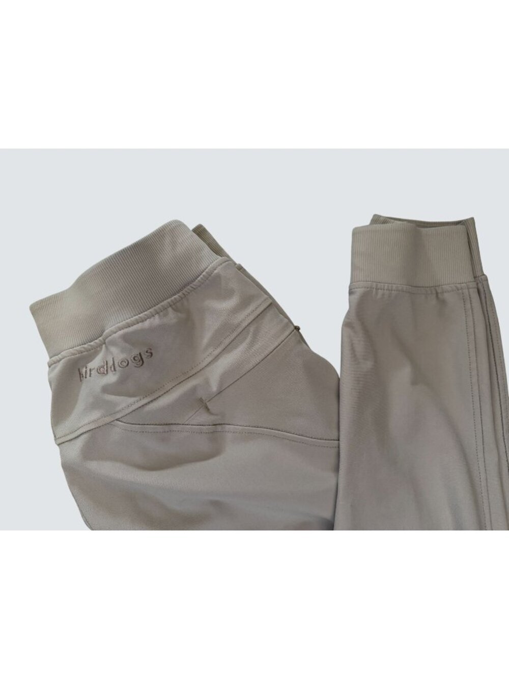 BirdDogs Mens Beige Joggers With Drawstring Waistband & Zip Pockets Size Medium